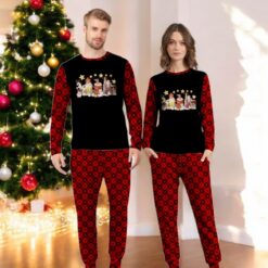 Vintage Crew Cowboy Christmas Family Matching Pajama Set image Vintage Crew Cowboy Christmas Family Matching Pajama Set Product Photo 4