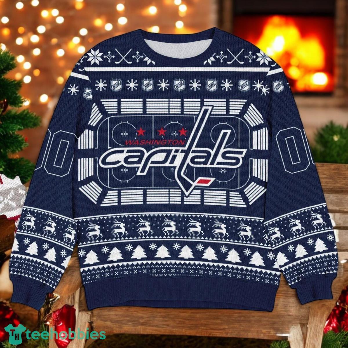 Washington Capitals NHL Ugly Christmas Sweater Team Holiday Christmas Gift image Washington Capitals NHL Ugly Christmas Sweater Team Holiday Christmas Gift Product Photo 1