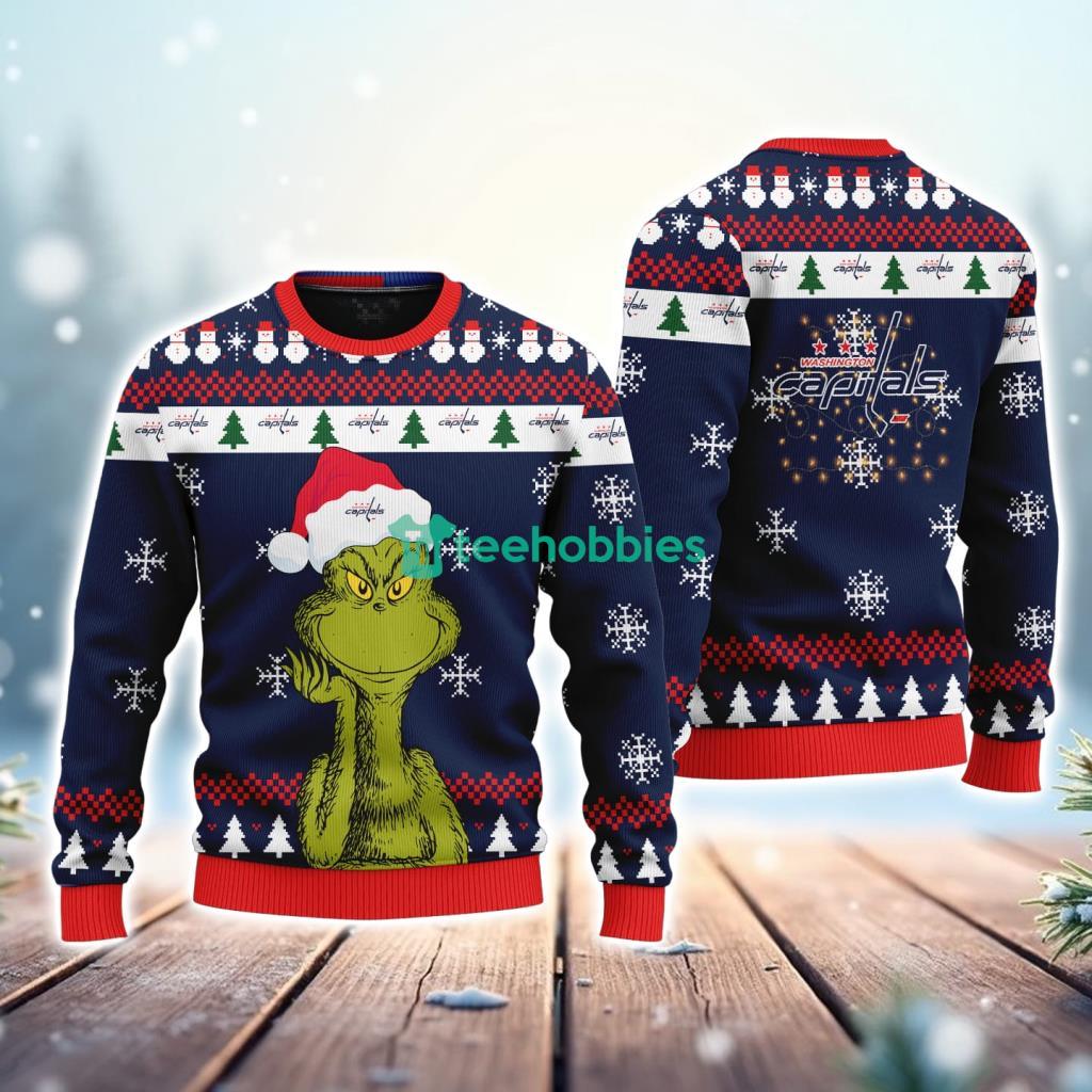 Washington Capitals The Grinch Funny Merry Christmas Uglly Sweater 3D New Trend Washington Capitals The Grinch Funny Merry Christmas Uglly Sweater 3D New Trend Product Photo 1