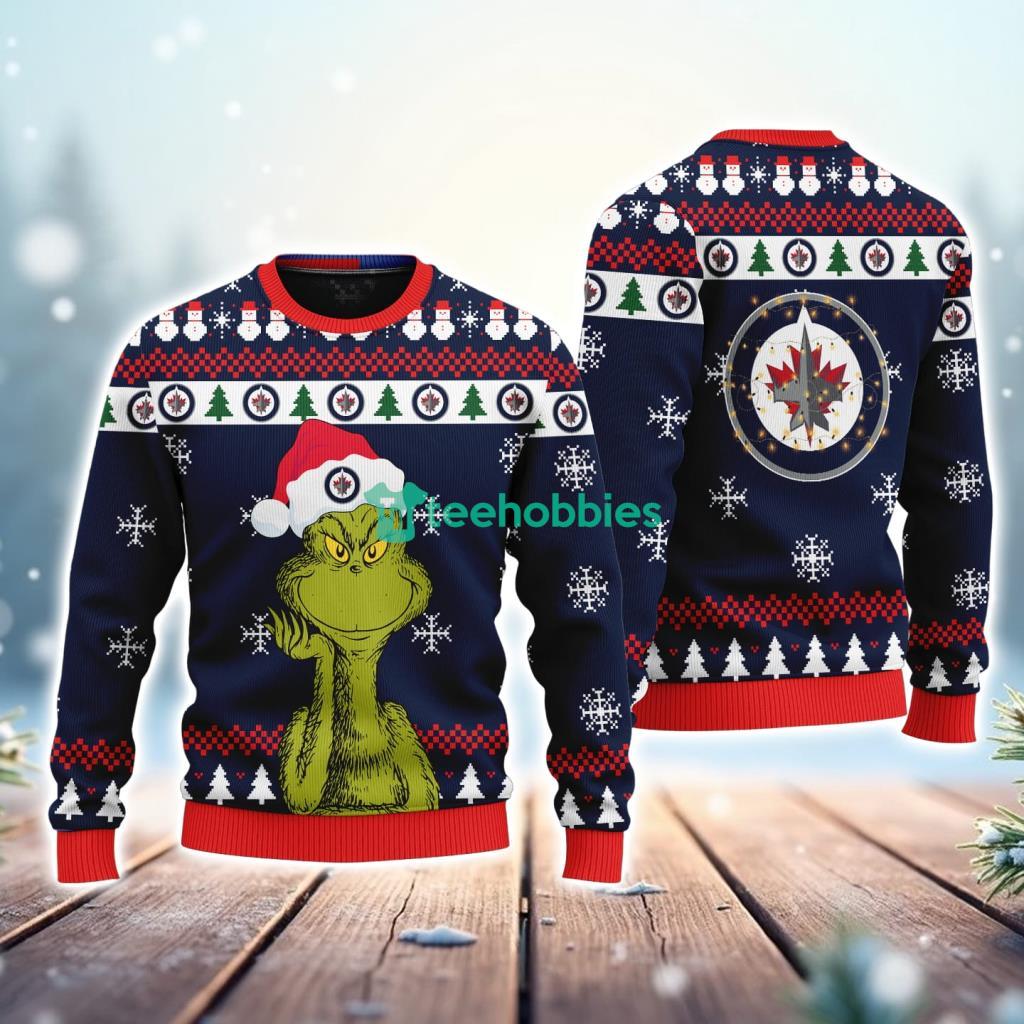 Winnipeg Jets The Grinch Funny Merry Christmas Uglly Sweater 3D New Trend Winnipeg Jets The Grinch Funny Merry Christmas Uglly Sweater 3D New Trend Product Photo 1