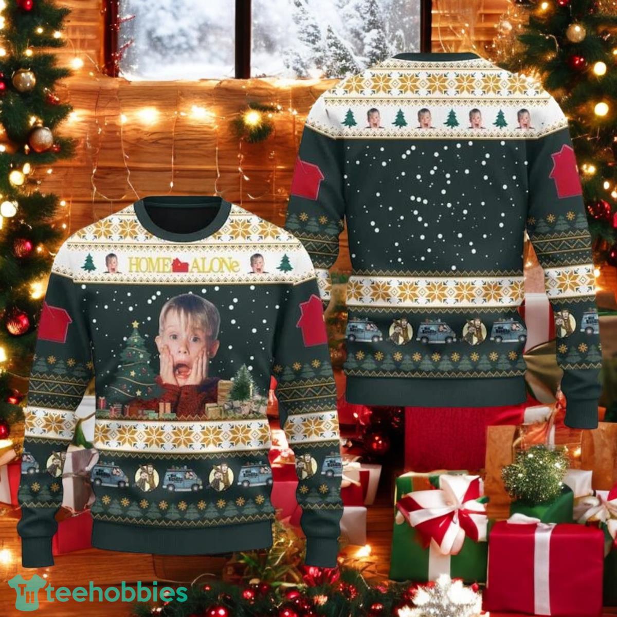 Christmas Home Alone Movie Ugly Sweater Kevin Mccallister Christmas 3D Sweater image Christmas Home Alone Movie Ugly Sweater Kevin Mccallister Christmas 3D Sweater Product Photo 1