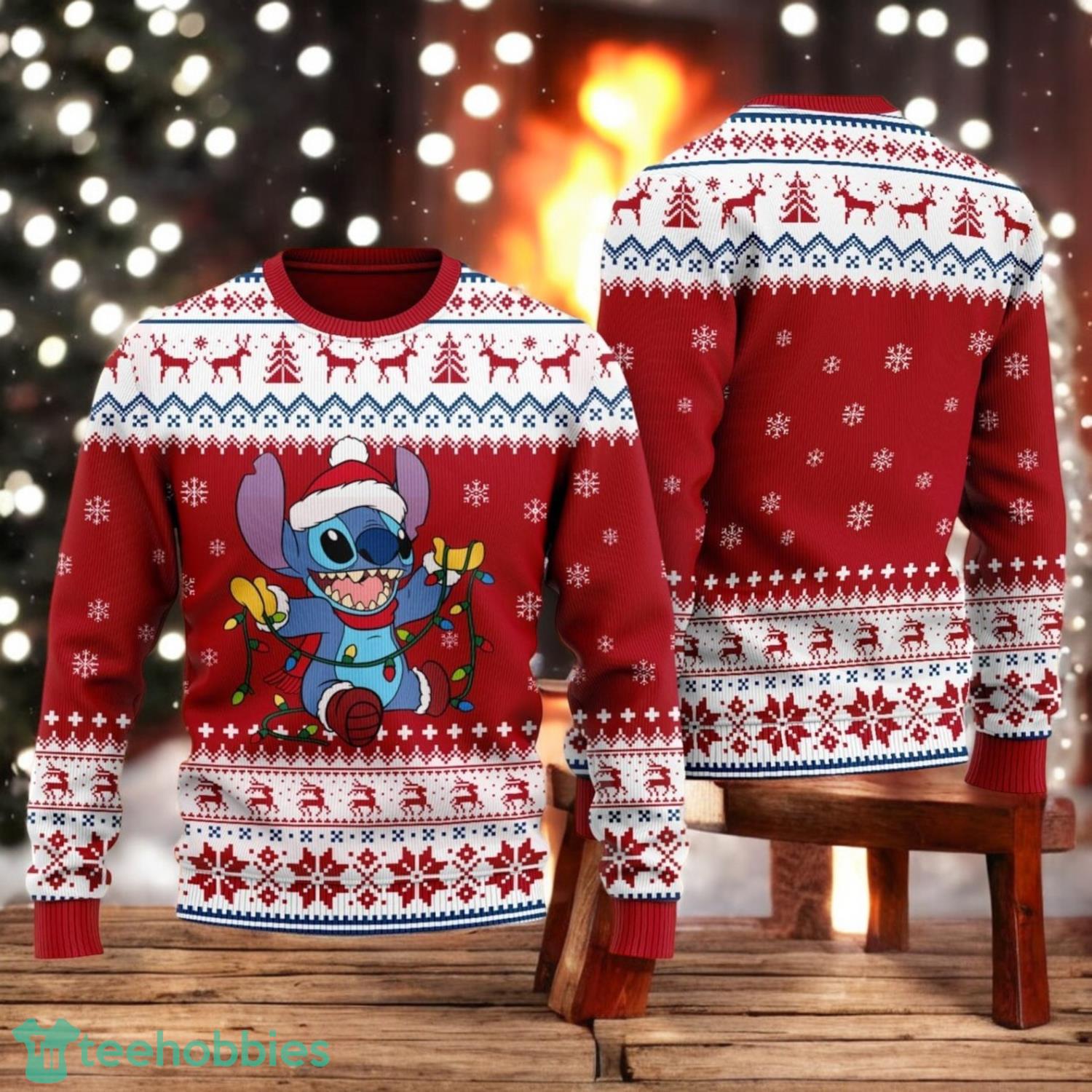 Christmas Stitch Ugly Sweater Lilo Stitch Family Sweater Christmas Gift image Christmas Stitch Ugly Sweater Lilo Stitch Family Sweater Christmas Gift Product Photo 1