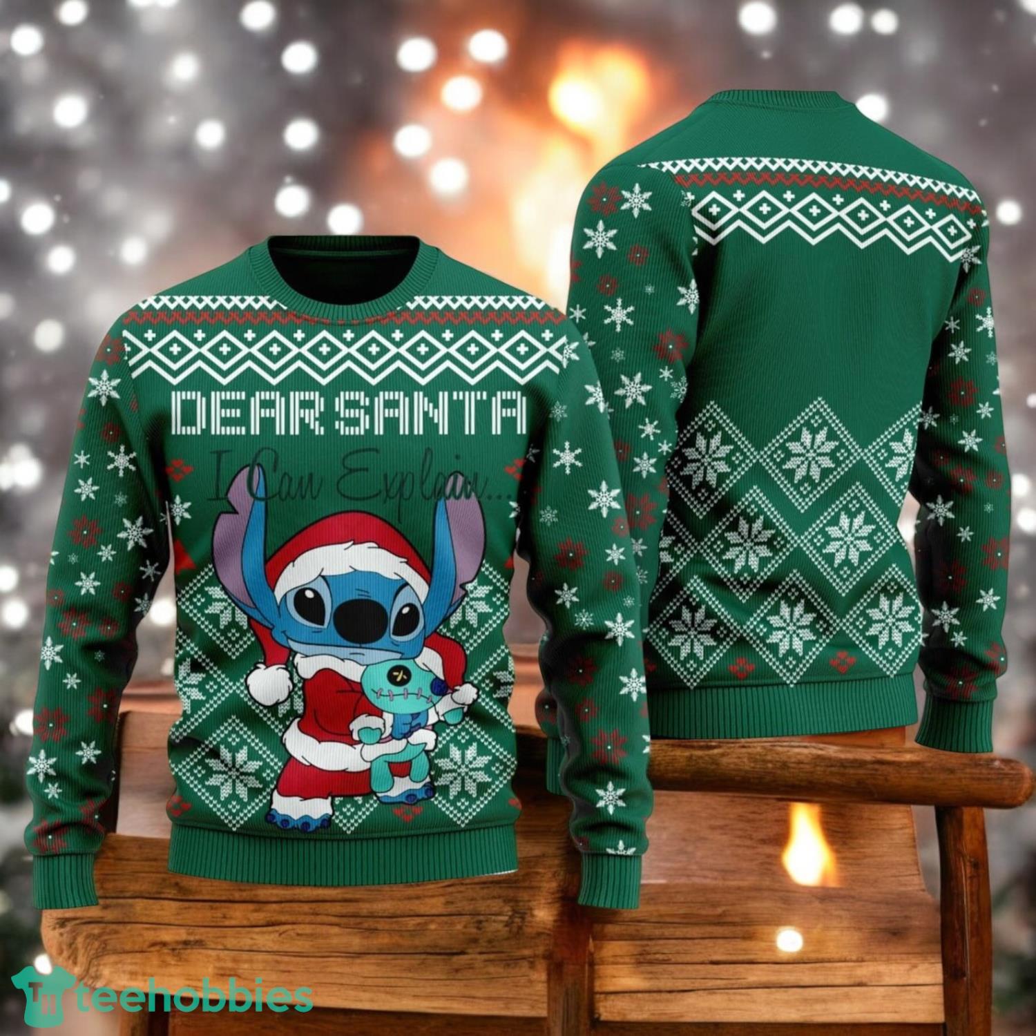 Cute Stitch Santa Ugly Christmas Sweater Deer Santa I Can't Explain Holiday Sweater image cute stitch santa ugly christmas sweater deer santa i cant explain holiday sweaterpx Cute Stitch Santa Ugly Christmas Sweater Deer Santa I Can't Explain Holiday Sweater