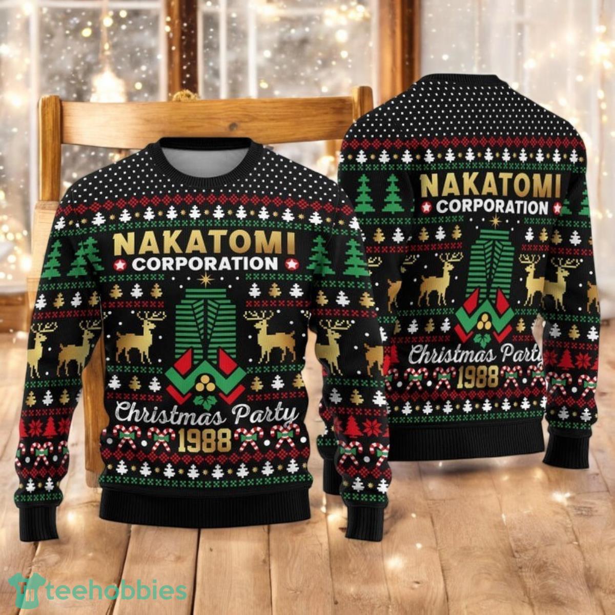 Nakatomi Corporation Plaza Christmas Ugly Sweater Die Hard Xmas Sweater image Nakatomi Corporation Plaza Christmas Ugly Sweater Die Hard Xmas Sweater Product Photo 1