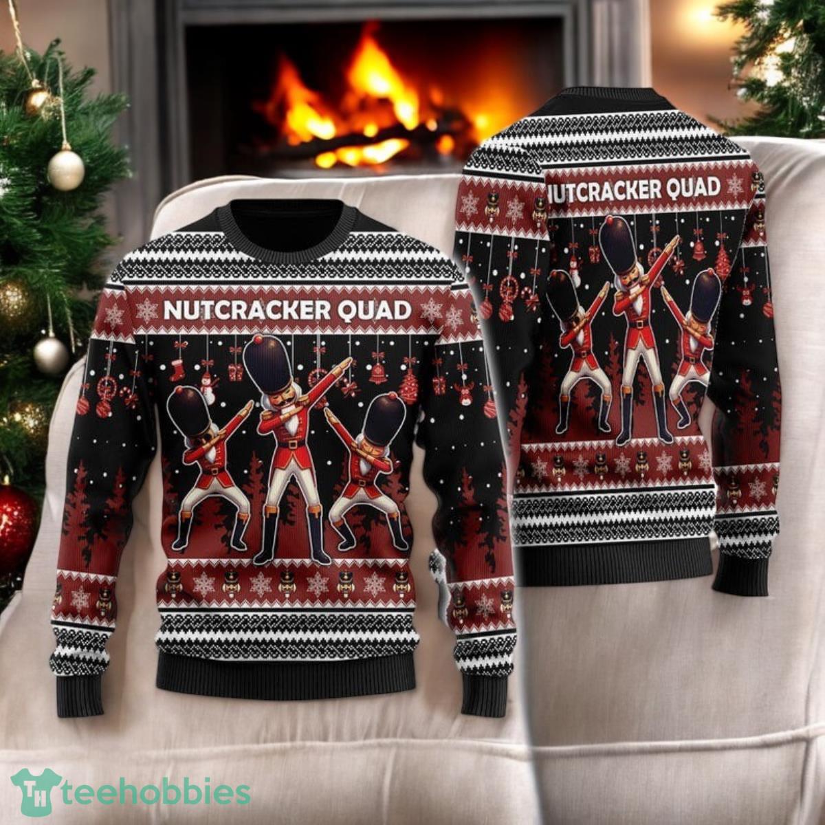 Nut Cracking Squad Dab Ugly Christmas Sweater Funny Squad Holiday All Over Print 3D Sweater Nut Cracking Squad Dab Ugly Christmas Sweater Funny Squad Holiday All Over Print 3D Sweater Product Photo 1