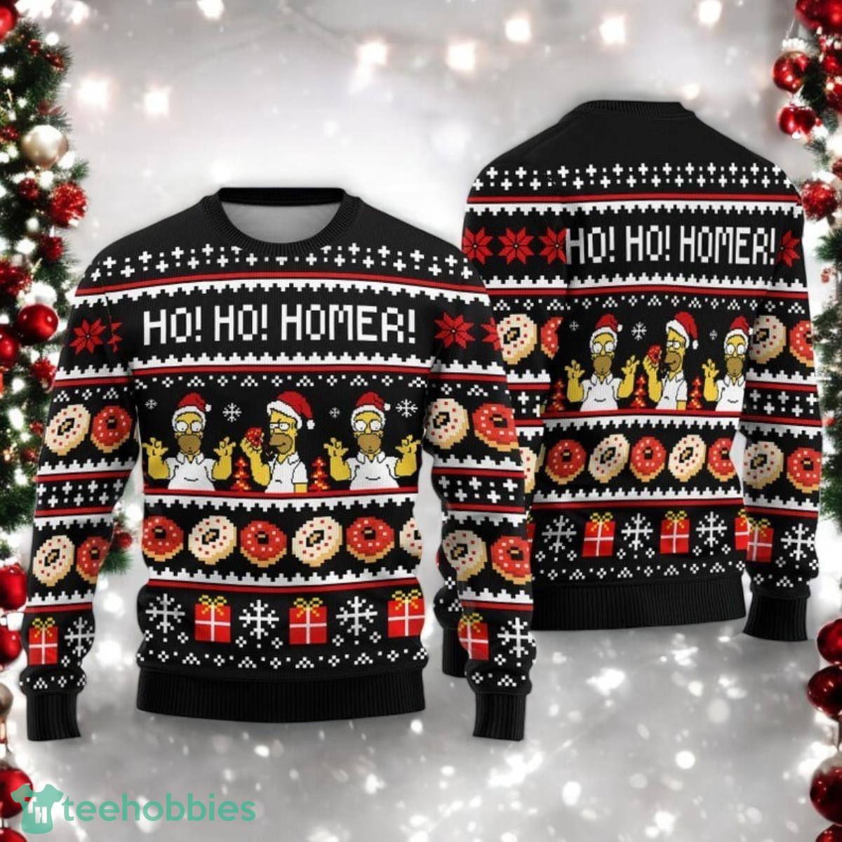 The Simpson Family Ugly Christmas Sweater Homer Simpson Christmas Sweater image The Simpson Family Ugly Christmas Sweater Homer Simpson Christmas Sweater Product Photo 1