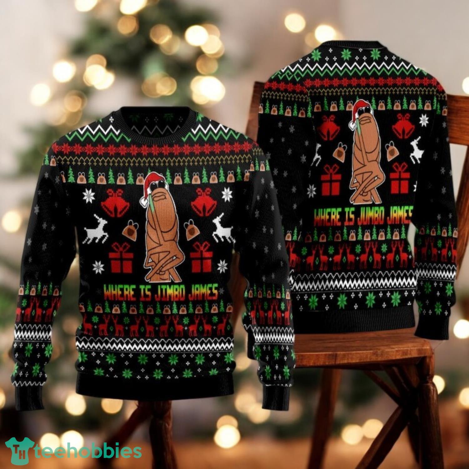 Where Is Jimbo James Ugly Christmas Sweater Marcus The Worm Sweater image Where Is Jimbo James Ugly Christmas Sweater Marcus The Worm Sweater Product Photo 1
