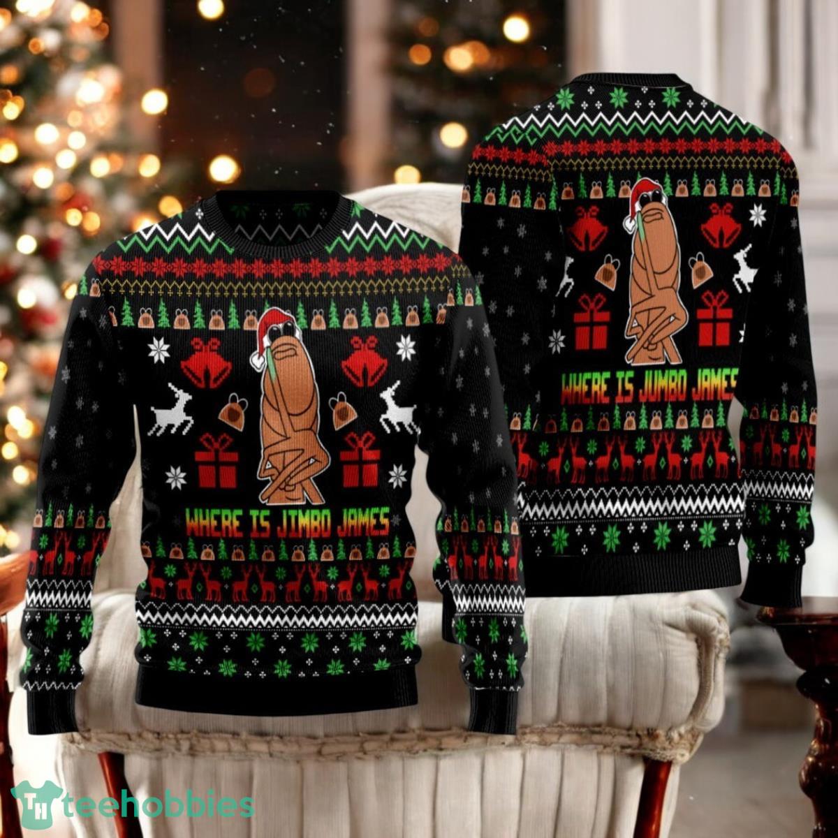 Where Is Jimbo James Ugly Christmas Sweater image Where Is Jimbo James Ugly Christmas Sweater Product Photo 1