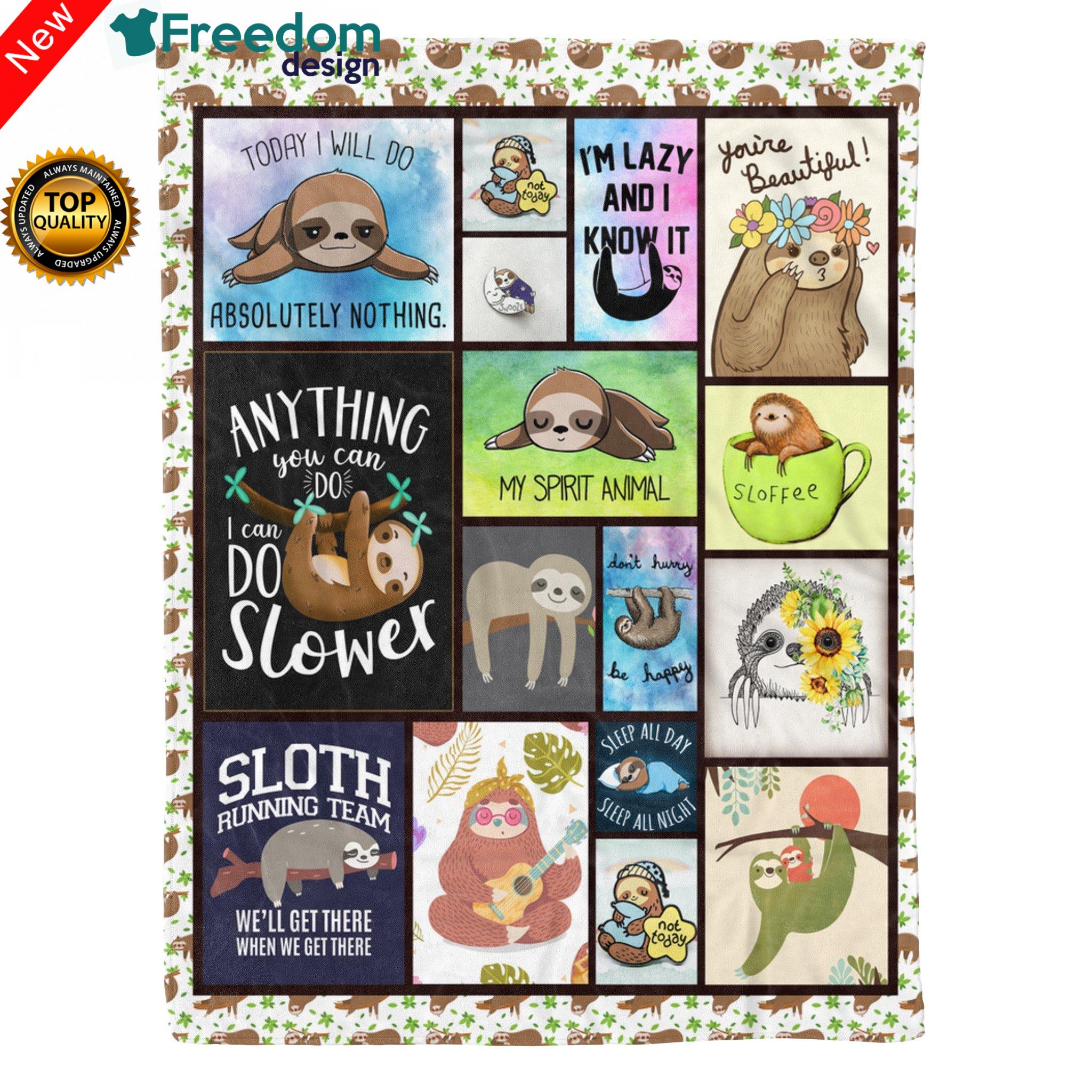 Sloth Fleece Blanket
